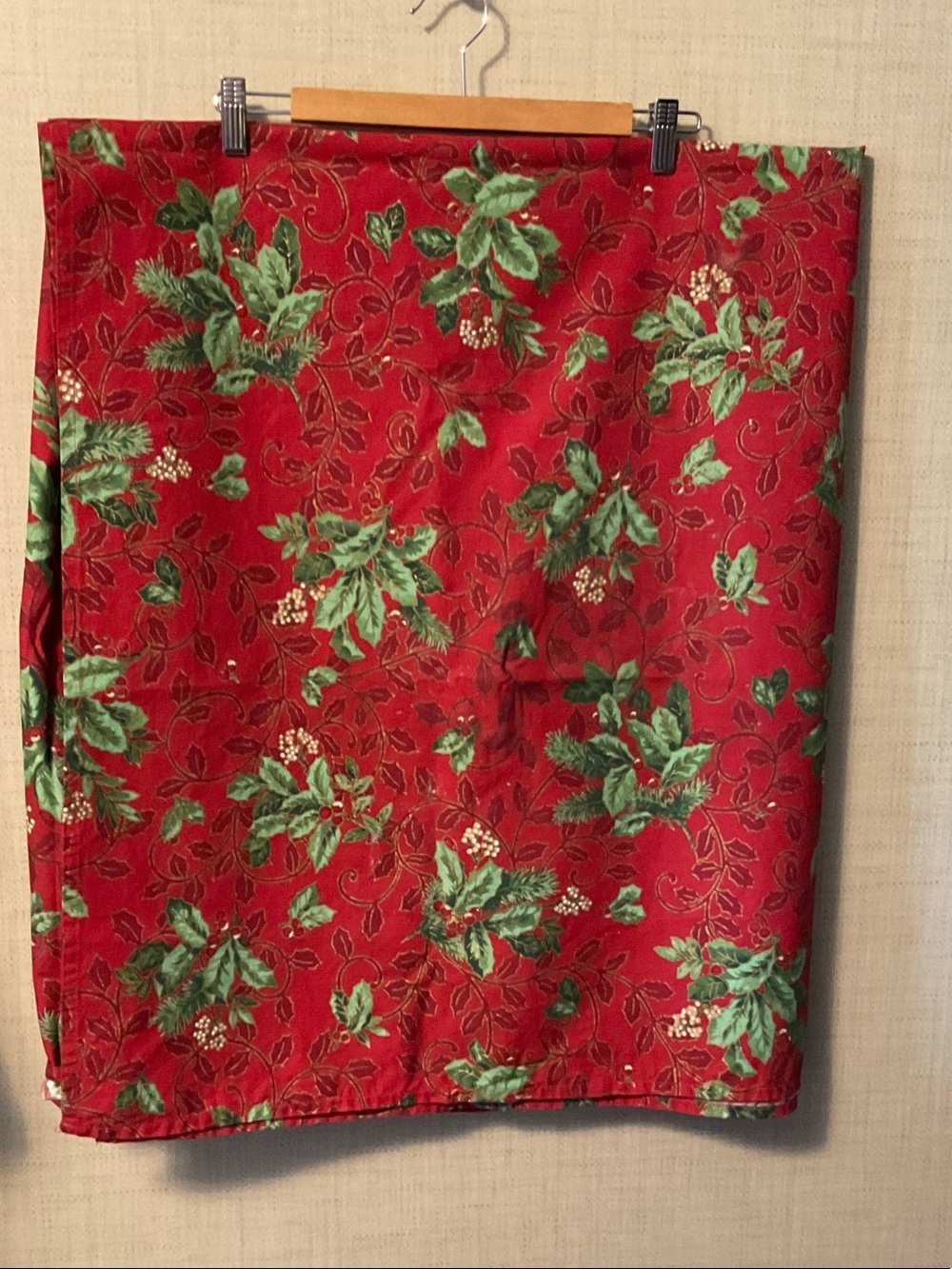 Festive Red Holly Tablecloth - Brand